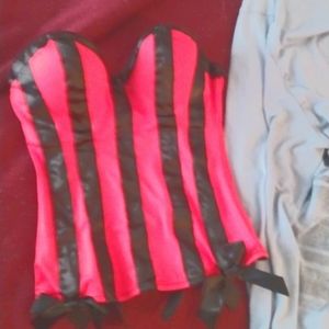 Hot topic red and black corset